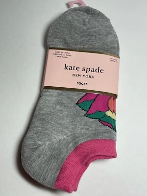 Kate Spade New York 3 Pair Floral Polka Dot Stripe No Show Socks Shoe Sz 4-10 - Image 1 of 3
