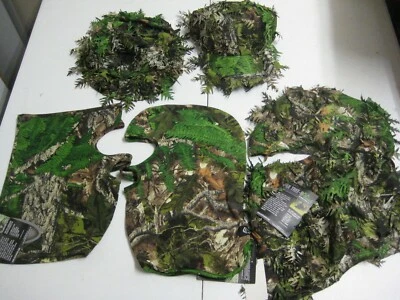 Lot of 5 Mothwing Hat Facemask Hood Leafy 3D Spring Green Deer Bow Hunting Camo - Image 1 of 4