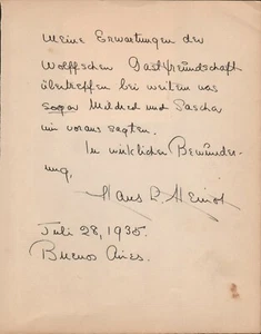 HANS LEVY HENIOT - US Dirigent - original seltenes handsigniertes BLATT - 1935 - Bild 1 von 1