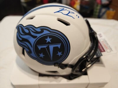  Kyle Phillips Signed TENNESSEE TITANS LUNAR ECLIPSE MINI HELMET - Image 1 of 4