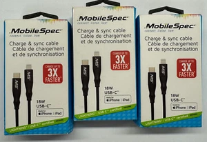 3/$21.99 MobileSpec 6' Charge & Sync Cable (MBS06900) - Picture 1 of 6