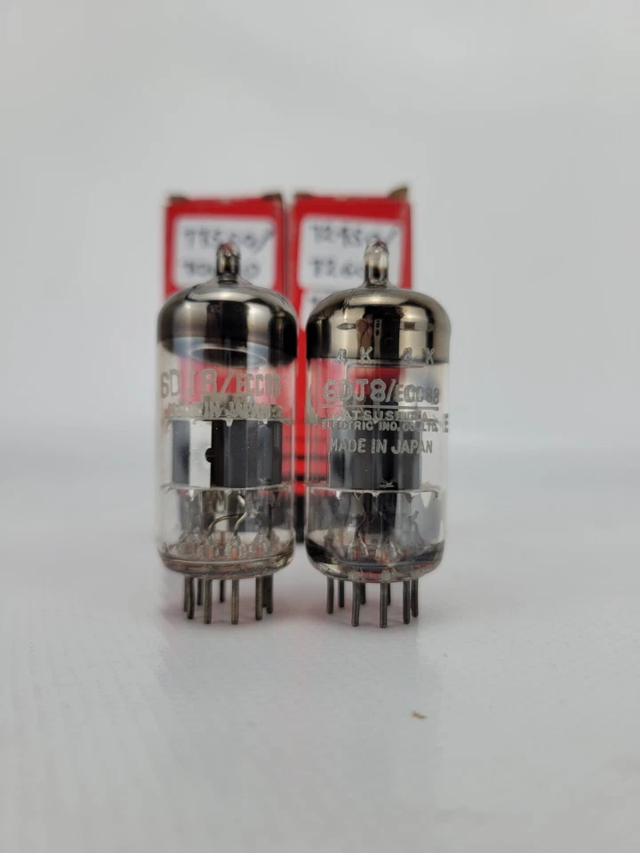PAR DE TUBOS DE VÁCUO E88CC/6DJ8 MULLARD MATSUSHITA NA CAIXA - Imagem 1 de 4