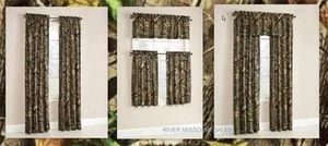 Mossy Oak Break-Up Infinity Window Curtain Panels,Set of 2 or Valance-Choice-NEW - Picture 1 of 5