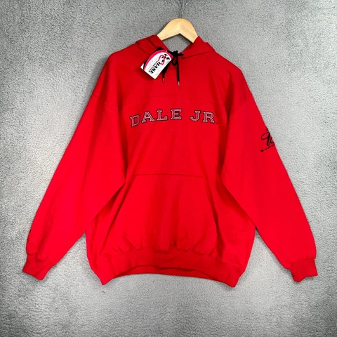 Chase Authentics Mens Size Large 2004 Dale JR Hoodie Sweatshirt Red Nascar NEW Cover