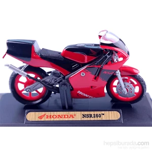 Honda NSR250 Red/Black Motorcycle Model, Motormax Scale 1:18 - Picture 1 of 6