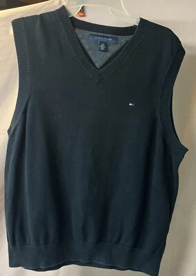 Tommy Hilfiger Chaleco Tejido Algodón Negro Hombre Talla Grande Foto 1 de 4