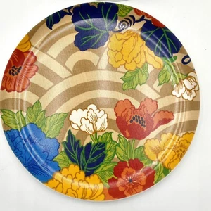 Vintage MCM Serving Tray Top Of The Table by Karen Colorful Flowers New - Bild 1 von 7