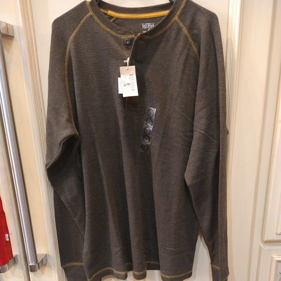 Redhead Thermal Fleece Long Sleeve Shirt MISSIZED NWT CHOOSE FROM Gray or Autumn - Image 1 of 4