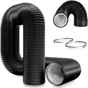 Ø100mm Ø125mm Ø150mm Abluftrohr PVC Flex-Schlauch Abluftschlauch mit 2 Klemme - Bild 1 von 8