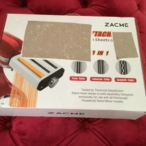 ZACME EDELSTAHL 3 in 1 NUDELMASCHINE AUFSATZ FÜR KITCHENAID STANDMIXER - Bild 1 von 9