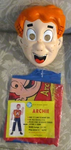 1977 ARCHIE - VNTG. BEN COOPER COSTUME (LARGE) & MASK 1980, NEVER USED - Picture 1 of 2
