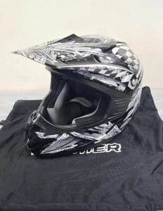 Fulmer AFX30 DOT Adult Size Small Silver & Black Dirt Bike Motorcycle Helmet... - Bild 1 von 10