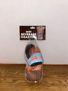 NEW ~ 2012 Dunkin Donuts ~ MINI BEVERAGE Coasters ~ SET OF 4 ~ RARE - Picture 1 of 3