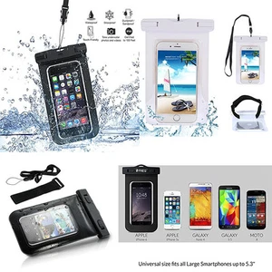 CUSTODIA WATERPROOF IMPERMEABILE UNIVERSALE CASE IPX8 SAMSUNG IPHONE APPLE - Foto 1 di 1