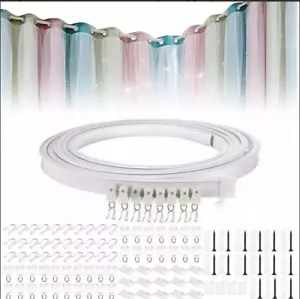 Flexible Bendable Ceiling Curtain Track 16.4ft For Straight Curve Curtains R1N1 - Picture 1 of 8