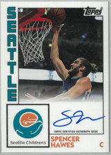 Topps 2020 Seattle Children's Hospital Heroes Spencer Hawes Autographed Card