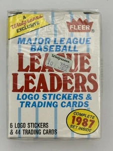 1987 Fleer Walgreen's MLB League Leaders - One 44 Card Factory Sealed Set - Picture 1 of 3