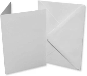 Tarjetas blancas A5 en blanco y sobres C5 - Tarjeta de 300 g/m² prearrugada para un fácil plegado - Imagen 1 de 2
