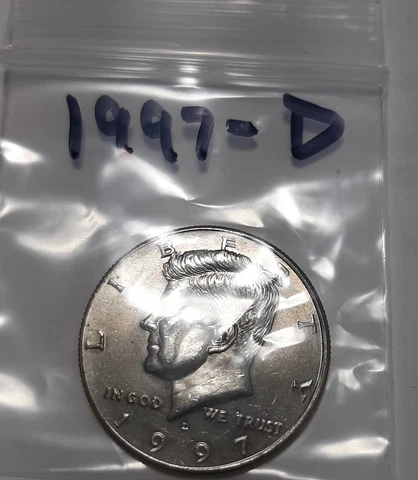 1997-D Kennedy Half Dollar, Circulated but NICE ! Cover