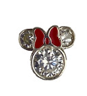 Disney Minnie Mouse Stud Earring Crystals Vintage Silver Tone Single 1 Earring