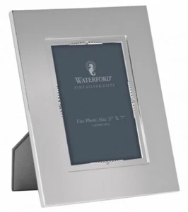 Waterford LISMORE BEAD 5 x 7 SILVER Photo Picture WEDDING Frame # 154497 - Picture 1 of 2