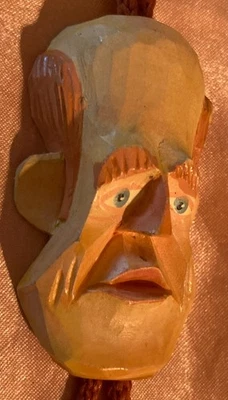 Corbata Bolo vintage, bonito diseño Bill Burch tallado a mano 13.799, bonito diseño occidental Foto 1 de 4