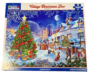 Village Christmas Tree 1000 Piece Jigsaw Puzzle by White Mountain Puzzles - Picture 1 of 1