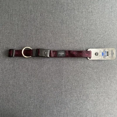 Collar de perro Rogz for Dogz Everest XL estampado de pata borgoña ajustable 43 - 73 cm LLT Foto 1 de 4