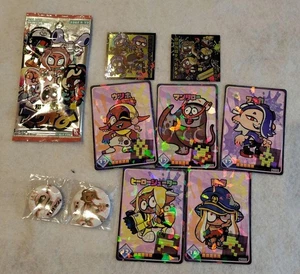 Splatoon CoroCoro Comic Promo Set Badges Cards Japan Limited Lot - Picture 1 of 8