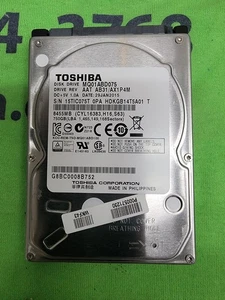 Toshiba 750GB 5400RPM 2.5" MQ01ABD075 SATA Notebook Hard Drive HDD - Picture 1 of 1