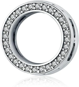 Bracciale donna argento sterling 925 riflessi maglia bracciale clip perline sicuro  - Foto 1 di 12