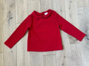 Hanna Andersson Girls Red Long Sleeve Shirt Size 5/110 Excellent Condition - Picture 1 of 3