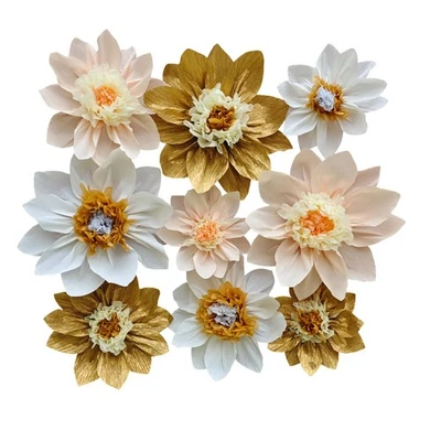 Crepe Paper Flower for Wall Paper Pom Pom Decor Girls Birthday Party Backdrop... - Image 1 of 4