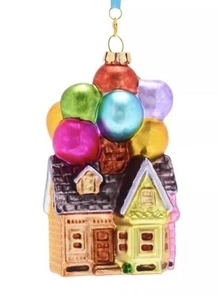 Disney Parks 2024 Holidays Pixar Up House Glass Christmas Ornament NEW! - Picture 1 of 15