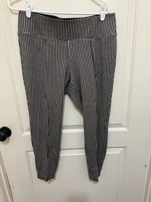 Pantalones Legging Nine West Para Mujer L Negro Blanco Pata de Gallo Elastizados Pull-On Ajustados Foto 1 de 2