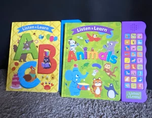 Listen & Learn Sound Books Lot of 2 ABC Alphabet Animals Kids Interactive Book - Picture 1 of 11