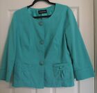 Ladies Betty Barclay Collection Turquoise Lined Jacket Size 14