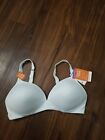 Warner?S Cloud Lift Pads Wire-Free Contour White Bra Lace Accents 36C Brand New