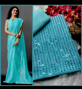 INDISCHER PAKISTANISCHER PARTY SARI BLUSE GEORGETTE SARI HOCHZEIT DESIGNER BOLLYWOOD - Bild 1 von 2