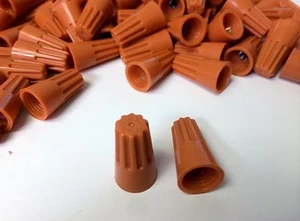 (1000 pc bag) NEW Orange Screw-On Wire Connectors P3 Small Barrel lot - Picture 1 of 6
