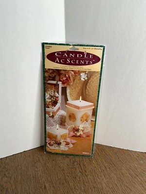 Vintage Candle Acsents Roses Decorating Kit 2 Wax Muslin & 2 Printed Paper New - Image 1 of 3
