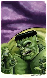 IMPRESIÓN FIRMADA THE HULK ~ ANTHONY CACIOPPO ~ ¡GUAU! - Imagen 1 de 1