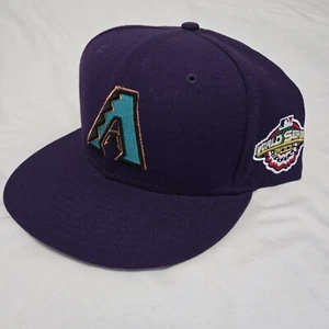 New Era Arizona Diamondbacks 59FIFTY Fitted Hat 2001 World Series Patch 7 3/4 - Afbeelding 1 van 8