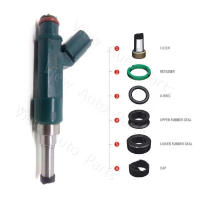Juego de 4 sellos de inyector de combustible para Toyota Prius V/enchufable Lexus CT200H 1,8 L FJ1055 Foto 1 de 4