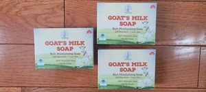 3 Pack Goat's Milk Soap (With Shea Butter) 100% Vegetable Base  - Picture 1 of 2