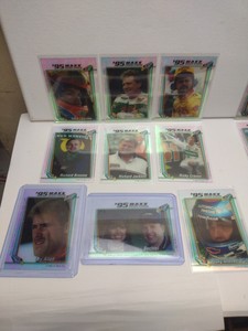 (9X) 1995 MAXX CROWN CHROME NASCAR RACING Cards loy Allen Ricky carven lagasse