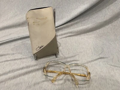 VTG 1980s CAZAL Plastic Eyeglasses FRAMES ONLY Clear & Turquoise w/Original Case - Image 1 of 4