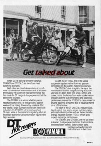 YAMAHA 'DT80MX & DT125LC' Motor Cycles ADVERT Vintage 1984 Print Ad 690/108 - Picture 1 of 1