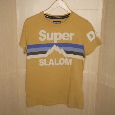 Superdry T Shirt Company Yellow Ski Slolom Shirt Large - Image 1 of 4