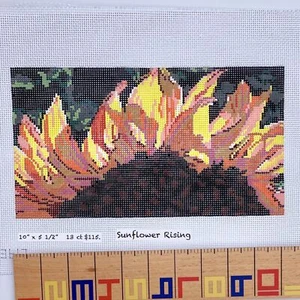 Casa dei sogni tela punto ago dipinta a mano girasole che sorge 10x5 1/2 13 ct - Foto 1 di 1
